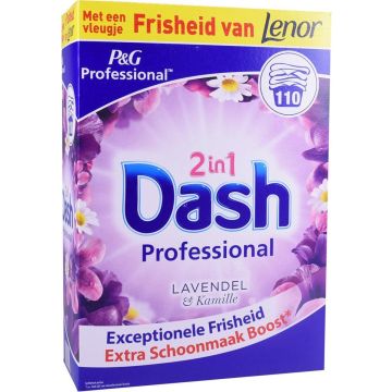 Dash 2in1 Waspoeder En Wasverzachter Lavendel en Kamille - 110 wasbeurten - Bloemig