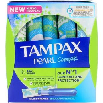 Tampax Tampax Pearl Compak Tampon Super 16 Uds