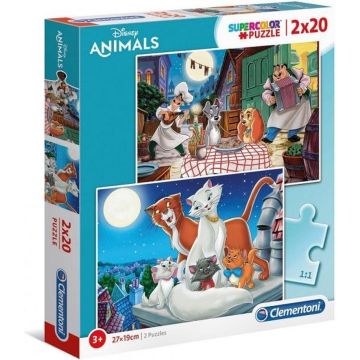 Clementoni Legpuzzel Disney Animals Junior 27 Cm 2 X 20-delig