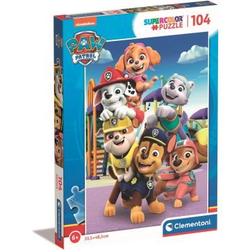 Clementoni - Puzzel 104 Stukjes Paw Patrol, Kinderpuzzels, 6-8 jaar, 27178