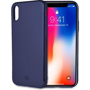 Celly Magnetic Ghost Backcase Hoesje iPhone XS / X - Donkerblauw