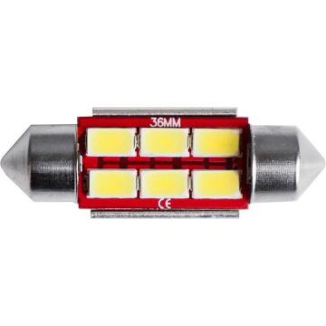 Simoni Racing Festoon 6-LED 39mm Lampen 'Canbus No-Polarity' - Wit - Set à 2 stuks