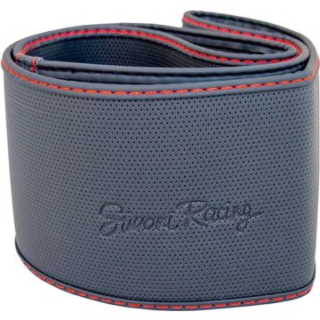 Simoni Racing Stuurwielhoes Soft Skin (elastisch) - 37-39cm - Zwart/Rode stiksels