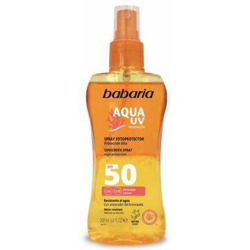 Body Zonnebrandspray Babaria Solar Aqua UV Spf 50 (200 ml)