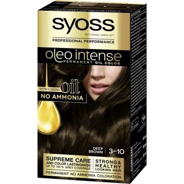 Permanent Dye Olio Intense Syoss Nº 3,10 Brown