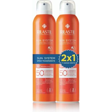 Body Zonnebrandspray Rilastil Sun System Transparant SPF 50+ 200 ml x 2