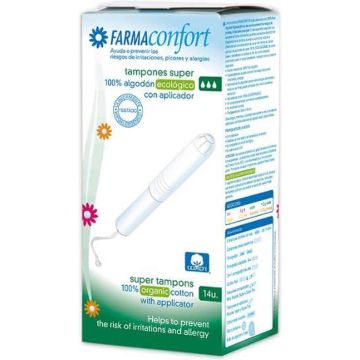 Farmaconfort Cotton Tampons With Applicator Size Super 14 Units