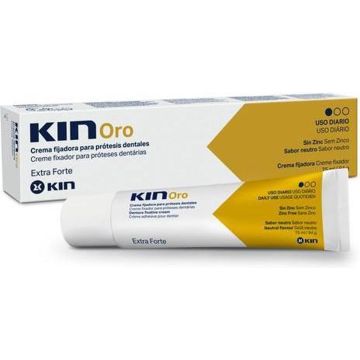 Kin Kin Oro Crema Fijadora Para Prótesis Dentales 75 Ml