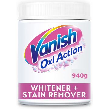 Vanish - Oxi Action - Witte Was Vlekverwijderaar - Poeder - 940gram - Voordeelverpakking 24 stuks