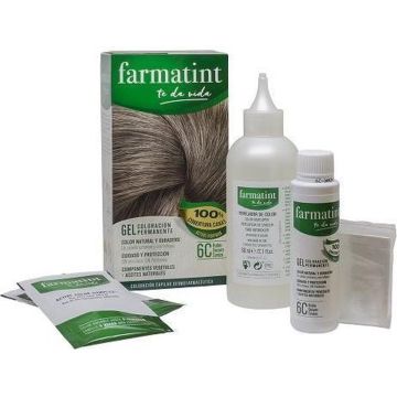 Permanent Dye Farmatint 6c-Rubio Oscuro Ceniza Gel