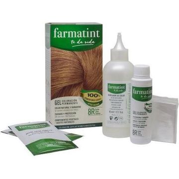 Permanent Dye Farmatint 8r-Rubio Claro Cobrizo Gel