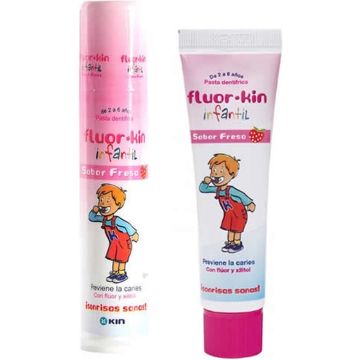 Kin Fluorkin Infantil Pasta Dentifrica Con Dosificador #fresa 10