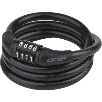 One kabelcijferslot 8100 8mm 100cm black grey