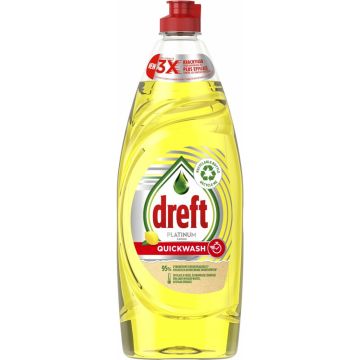 Dreft Platinum Quickwash Afwasmiddel Citroen - 16 x 625 ml - Voordeelverpakking