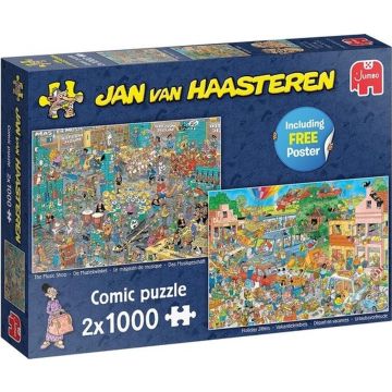 Jan van Haasteren De Muziekwinkel &amp; Vakantiekriebels - 2 x 1000 stukjes - Puzzel