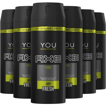 Axe You Bodyspray Deodorant - 6 x 150 ml - Voordeelverpakking