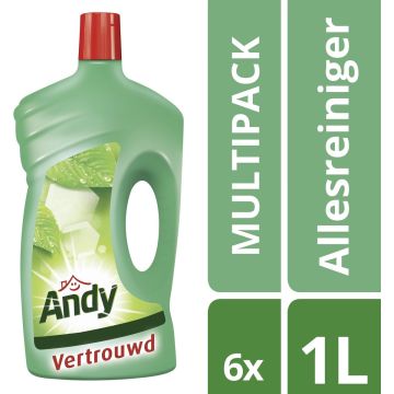 Andy Allesreiniger Vertrouwd - 6 x 1L - 100% hygiëne Voordeelverpakking