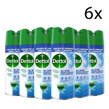 Dettol All in one Disinfectant Spray Linen 400ml x6