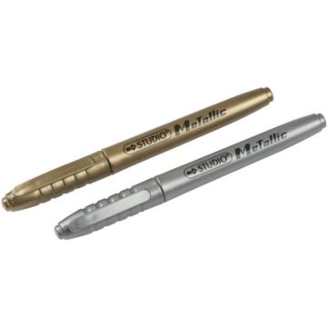 Metallic Stiften 2 stuks | Goud &amp; zilver
