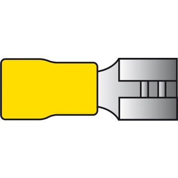 Carpoint Vlakstekerhuls 543 Geel 6.3x0.8mm 10 Stuks