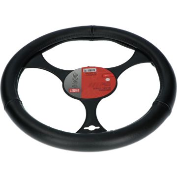Carpoint Stuurhoes Auto - Leer Zwart - Voor sturen met een diameter van 37-39 cm