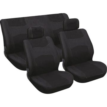Carpoint Stoelhoesset Autostoel Bekleding 6 Delig Universeel - Zwart