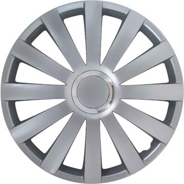 Carpoint Wieldoppen Spyder Pro 15 Inch Abs Zilver Set Van 4