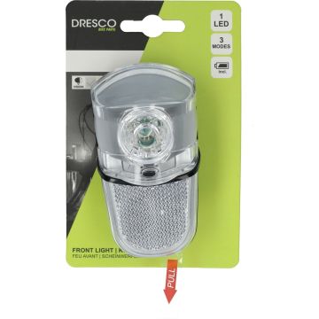 Dresco Fietsverlichting - Fietslamp Tour - LED Koplamp Chroom