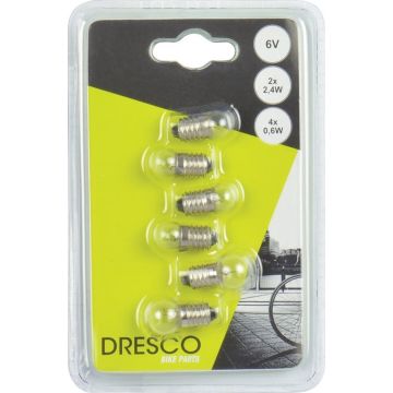 Dresco - Reserve - Fietslampjes - 2x voorlicht en 4x achterlicht