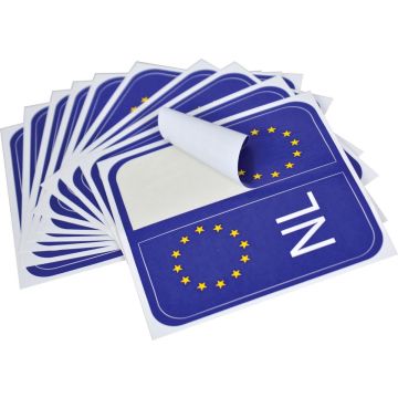 NL/EU nummerplaatsticker (10vel x 2)