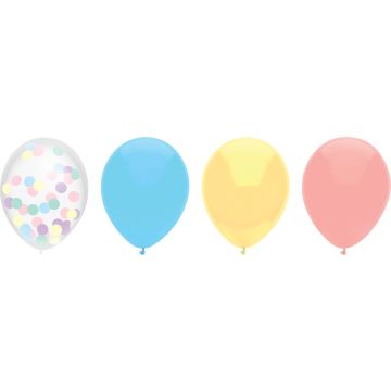 Haza Ballonnen - pastel kleuren mix verjaardag/thema feest - 6x stuks