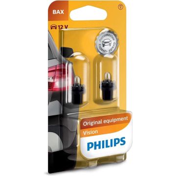 Philips Autolampen Bax8,5d Vision 12v 1,2w Wit 2 Stuks