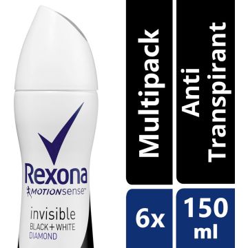 Rexona Women Invisible Diamond - 6 x 150 ml - Deodorant Spray