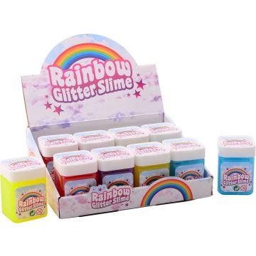 John Toy Regenboog glitter slime