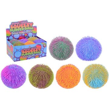 Johntoy Stressbal Fluffy Junior 23 Cm Rubber Groen/paars