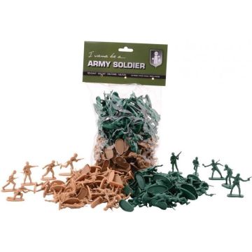 Johntoy Army Soldier 100 Soldaatjes Groen/bruin 5 Cm