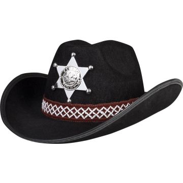 Boland - Kinderhoed Sheriff junior zwart Zwart - 55 - Kinderen - Jongens en meisjes - Cowboy - Indiaan