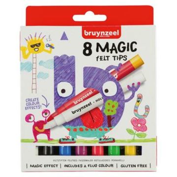 Bruynzeel Kids 8 magische viltstiften set