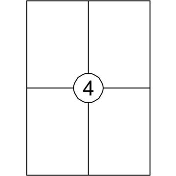 Huismerk Printeretiketten 105mmx148mm - 400 stuk(s) - wit