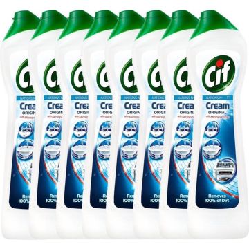 CIF Cream Original - 8 x 500 ml - Schuurmiddel - Voordeelverpakking