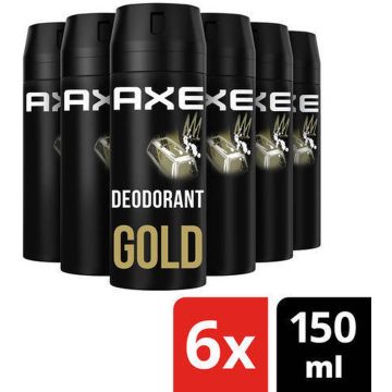 AXE Gold Temptation Deodorant - 6 x 150 ml - Voordeelverpakking