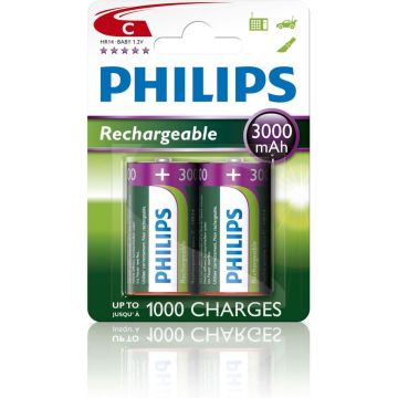 Philips C Oplaadbare Batterijen R14B2A300 - 2 stuks