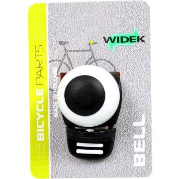 Fietsbel Widek Compact 2 - zwart/wit (op kaart)