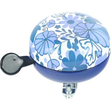 Widek Fietsbel Bloemen 80 Mm Delfts Blauw