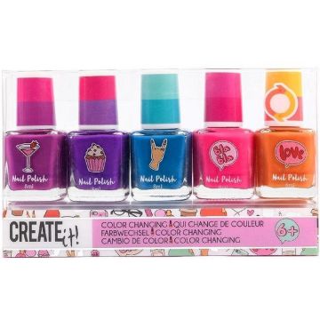 Create It! Nagellak Color Changing 8 Ml 5-delig