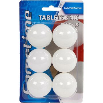 Gametime Tafeltennisballen 6 stuks |ø 4 cm | Wit