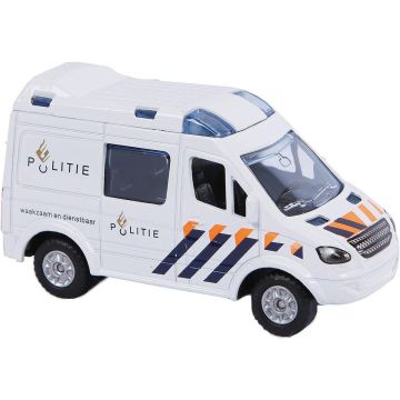 Kids Globe Politieauto met pull-back - Speelgoedvoertuig: 8 cm