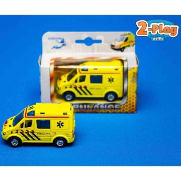 Die Cast pull back Ambulance/8cm