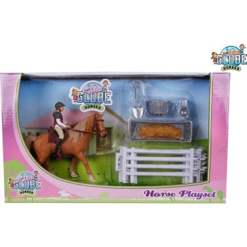 Kids Globe Speelset paard met ruiter