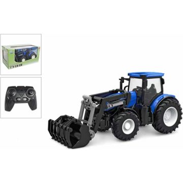 Kids Globe Tractor radiografisch bestuurbaar 2.4 GHz 27 cm blauw zwart